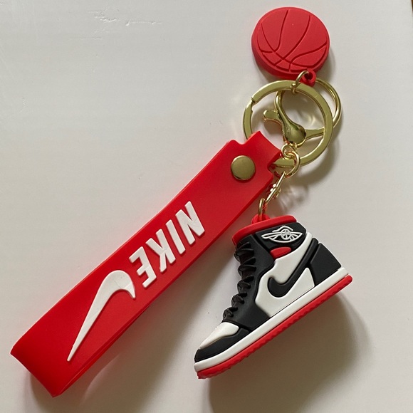 Nike Red and Black Sneaker Keychain - Picture 1 of 3